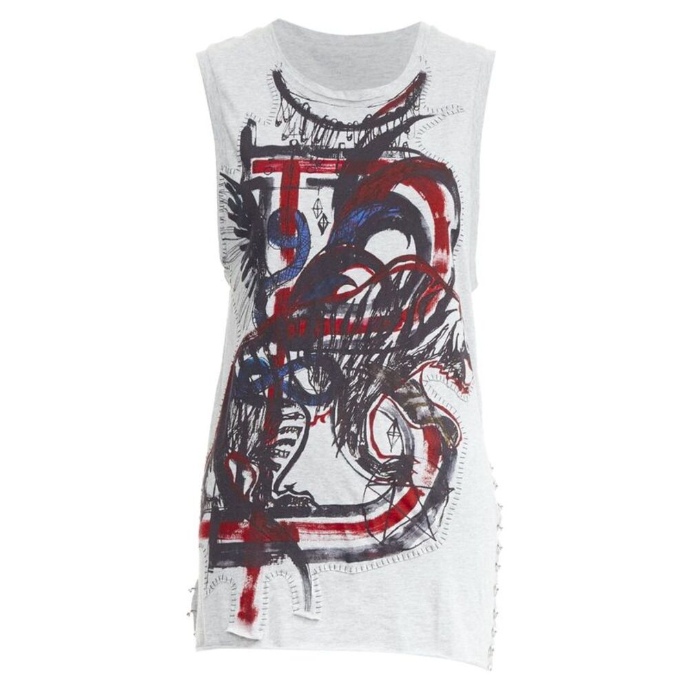 Balmain 2011 Punk Graffiti Tank Top